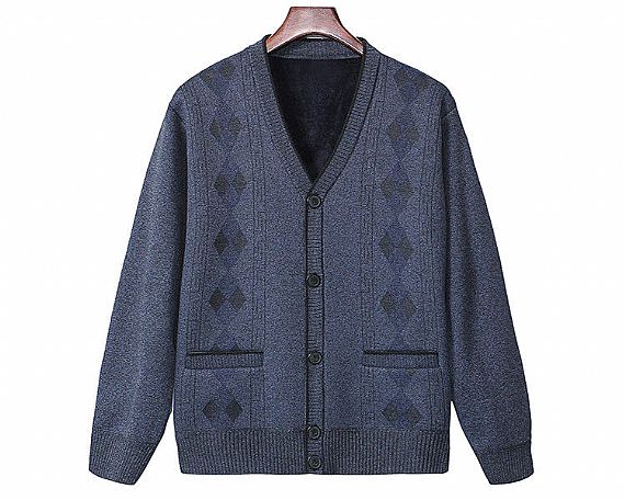 OEM V Collar Cardigan Prismatic Cozy Knit Sweater