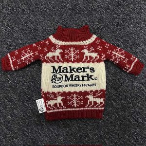 Sustainable Polyester Custom Wine Bottle Sweater Koozie Covers For Maker’s Mark
