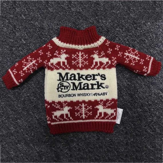 Poliéster sostenible hecho a medida suéter de botella de vino koozie blusa para Maker ‘s mark