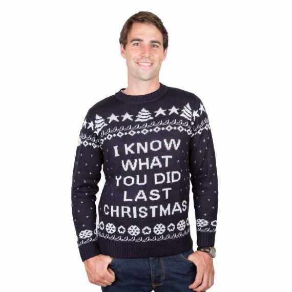 Sé lo que hiciste la última Navidad Ugly Christmas Sweater Set
