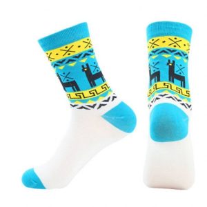 Jacquard Print Christmas Crew Socks