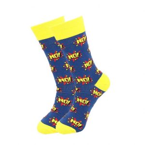 Embroidered Custom Logo Men's Knitted Socks