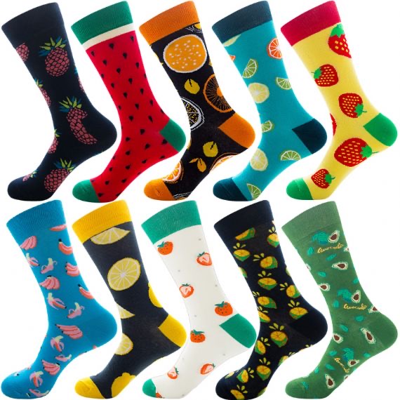 Unisex Fruit Pattern Funny Socks Wholesale