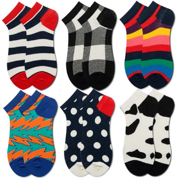 Calcetines tobilleros de algodón jacquard para hombre