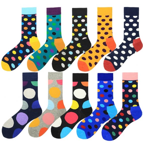 Multicolor Dotted Custom Knit Socks