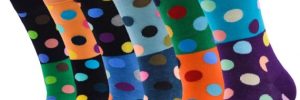 Multi Color Dotted Design Recycled Socks