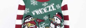Funny Freeze Snowman Kids Christmas Sweater