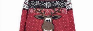 Laughing Reindeer Kid Christmas Sweater