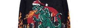 Santa On Beach Holiday Ugly Christmas Sweater for Kids