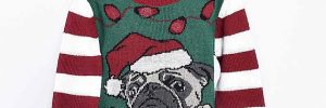 Girls Pug Ugly Christmas Sweater