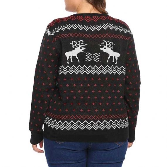 Suéteres navideños feos de talla grande para mujer