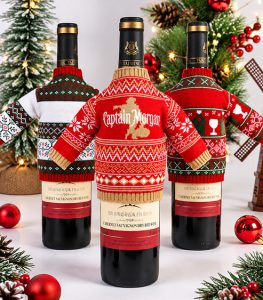 Sustainable Polyester Custom Wine Bottle Sweater Koozie Covers